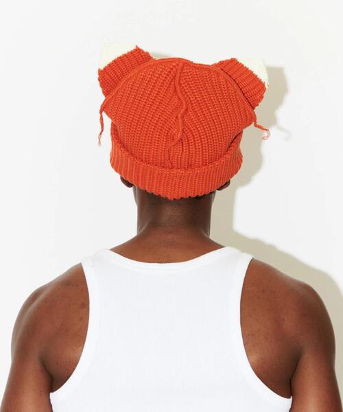 CHARLES JEFFREY LOVERBOY レッド 猫 ニット帽 正規品