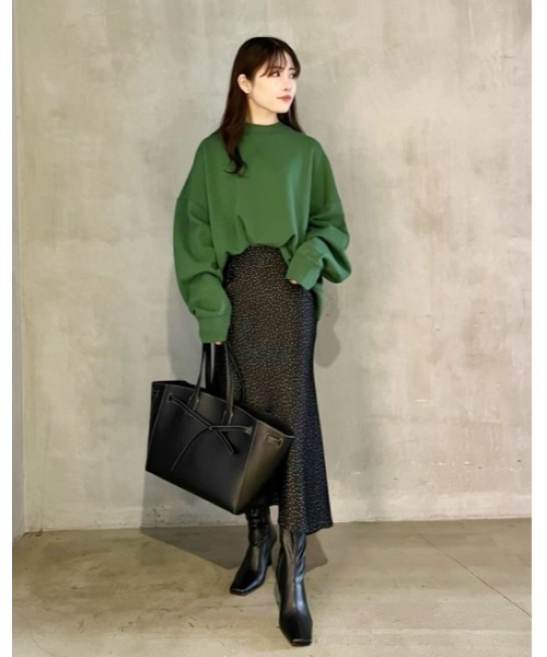 「Mila Owen」 スウェットカットソー 0 グリーン レディース