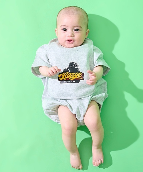 XLARGE KIDS ベビー服 ロンパース OGゴリラ＆ロゴ半袖ロンパース