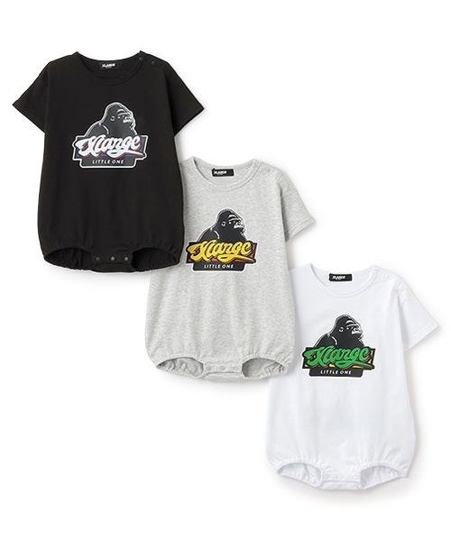 XLARGE KIDS ベビー服 ロンパース マルチファニーゴリラショート