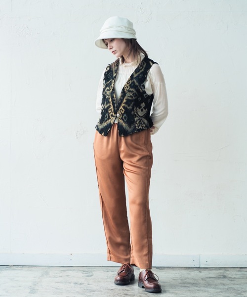 みみりん様正絹　綿帽子柄　しっとり 大人しめ　アルファーガード　全しつけ糸有り ORIENT MILLINERY 帽子 キャスケット MARON「マロン」和紙から紡いだ