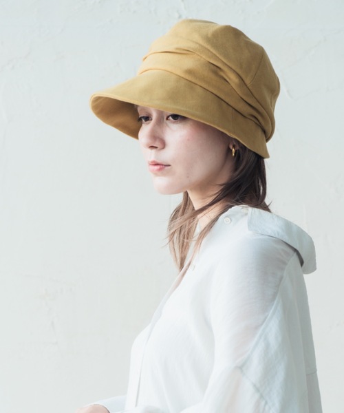 みみりん様正絹　綿帽子柄　しっとり 大人しめ　アルファーガード　全しつけ糸有り ORIENT MILLINERY 帽子 キャスケット MARON「マロン」和紙から紡いだ