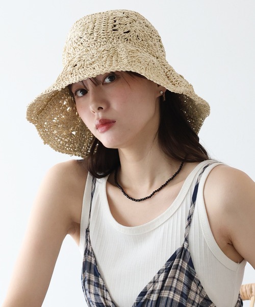 BLUEEAST 帽子 ハット フラワーバケットハット レディース