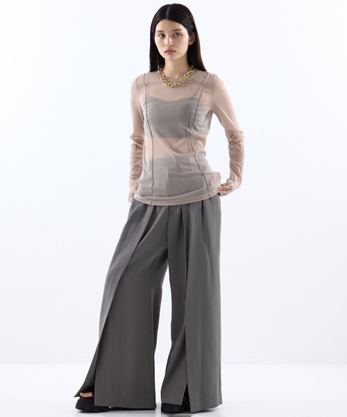 tシャツ 「STUDIOUS/ステュディオス」Tattoo Skin Mesh Top/タトゥースキンメッシュトップス レディース STUDIOUS/ステュディオス】Tattoo Skin Mesh Top/タトゥースキン