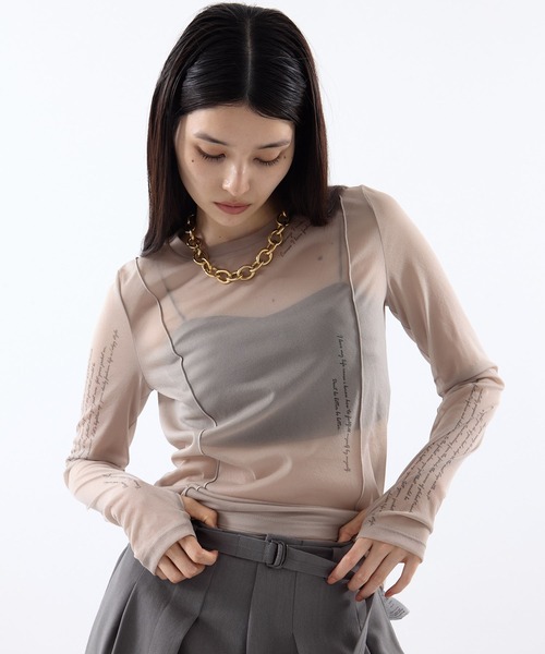トップス studious / tattoo skin top / sheer top STUDIOUS（ステュディオス） tシャツ 「STUDIOUS/ステュディオス