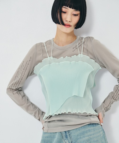 トップス studious / tattoo skin top / sheer top STUDIOUS（ステュディオス） ブラウス シャツ 「STUDIOUS/ステュディオ