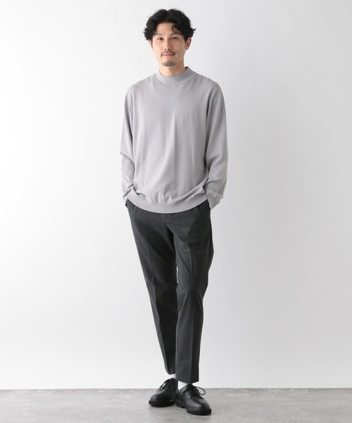 「GLOBAL WORK」 長袖ニット SMALL グレー メンズ
