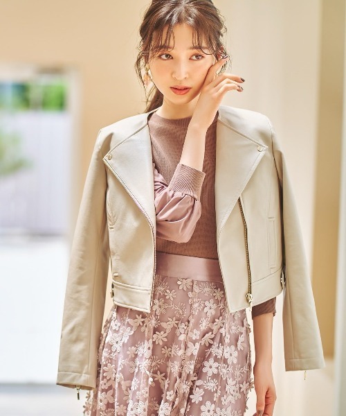 「WILLSELECTION」 ライダースジャケット MEDIUM ブラック レディース_画像2