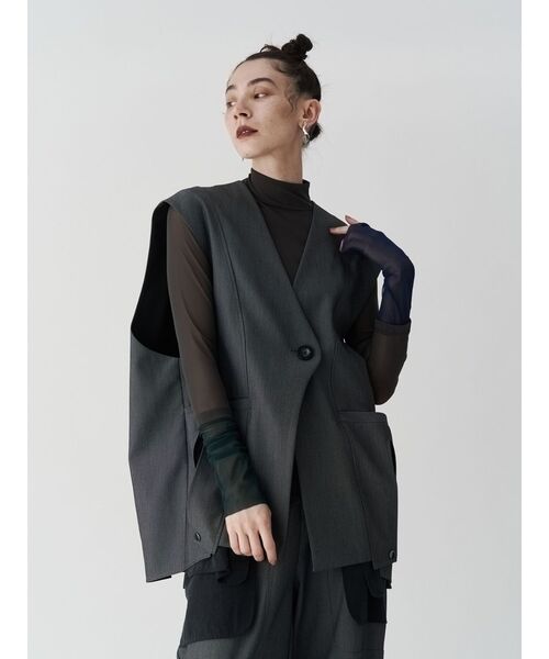 ジャケット・アウター argue Cocoon Coat Vest 楽天市場】【SALE60%OFF】【土日も即日発送】anuke アンヌーク