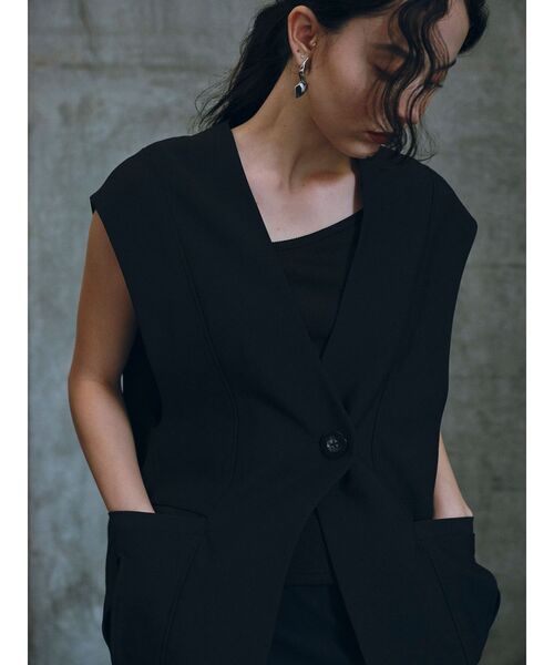 ベスト ジレ SHEER POCKET 2WAY COCOON VEST / シアーポケット2WAYコクーンベスト レディース
