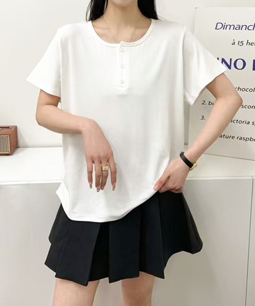 BANICO tシャツ 前ボタンデザインTシャツ (SS) レディース : ZOZOTOWN