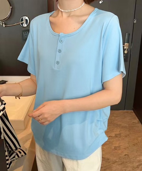 BANICO tシャツ 前ボタンデザインTシャツ (SS) レディース : ZOZOTOWN