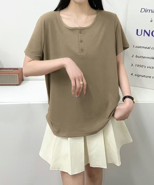 BANICO tシャツ 前ボタンデザインTシャツ (SS) レディース : ZOZOTOWN