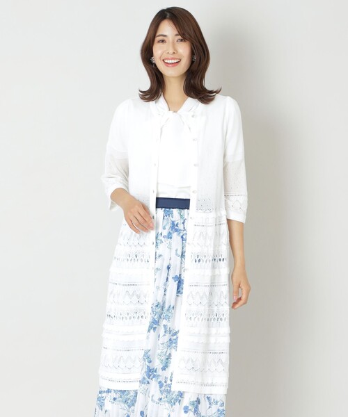 「TO BE CHIC」 ニットカーディガン 40 ホワイト レディース
