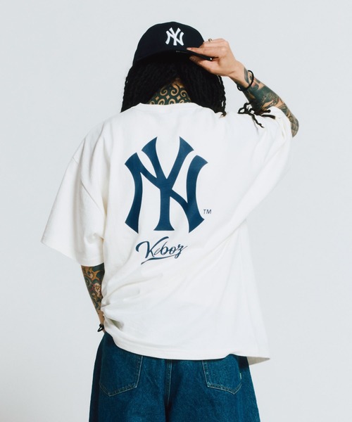 KEBOZ tシャツ × MLB NEW YORK YANKEES LOGO S/S TEE メンズ