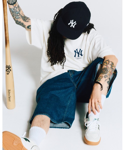 KEBOZ tシャツ × MLB NEW YORK YANKEES LOGO S/S TEE メンズ