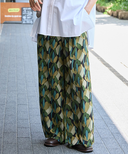 ブラッシュペイントプリントパンツ JOURNAL STANDARD パンツ ブラッシュペイントプリントパンツ