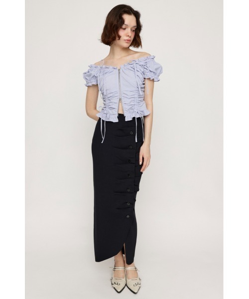 SLY スカート FRONT BUTTON KNIT SK フロントボタン ニット