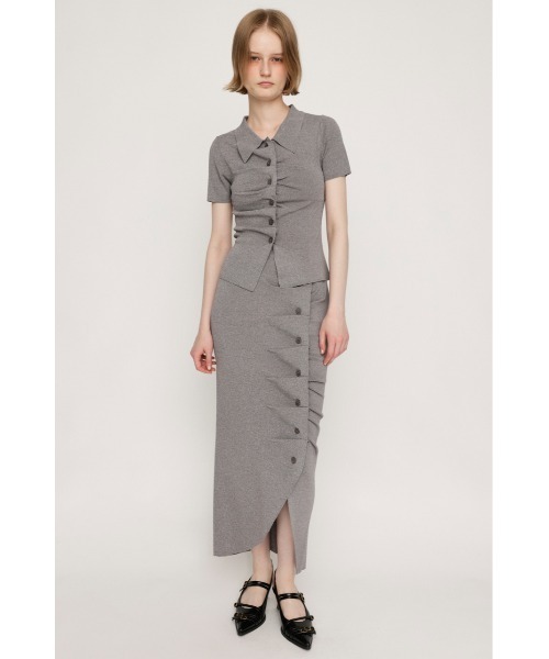 SLY スカート FRONT BUTTON KNIT SK フロントボタン ニット