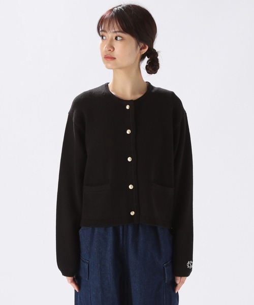「niko and...」 ニットカーディガン LARGE ブラック レディース