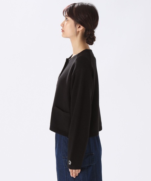 「niko and...」 ニットカーディガン LARGE ブラック レディース