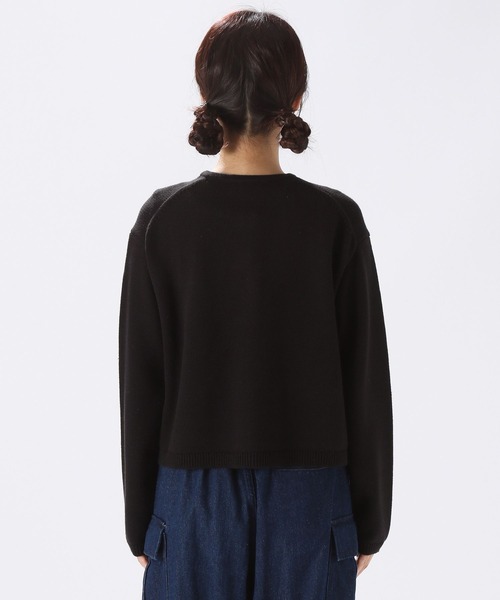 「niko and...」 ニットカーディガン LARGE ブラック レディース