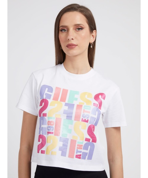 「Guess」 半袖Tシャツ SMALL ピンク レディース