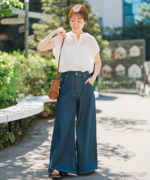 Spick＆Span ブラウス シャツ 「WEB限定追加3」PEレースフレンチ