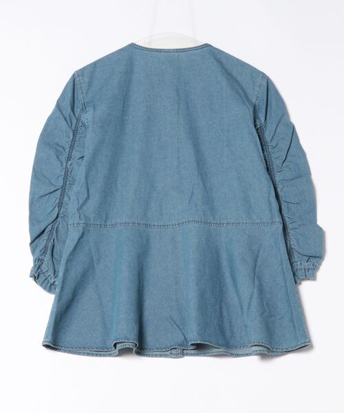 ブラウス シャツ SOMETHINGシャーリングスリーブデニムブラウス