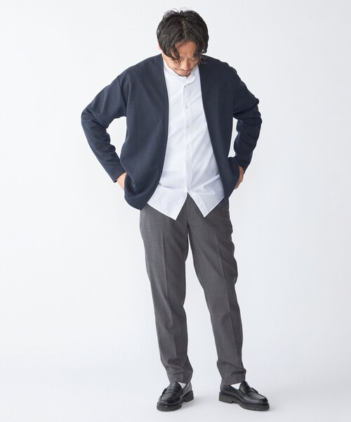 SHIPS（シップス） カーディガン SHIPS:「手洗い可能」ドビー メッシュ