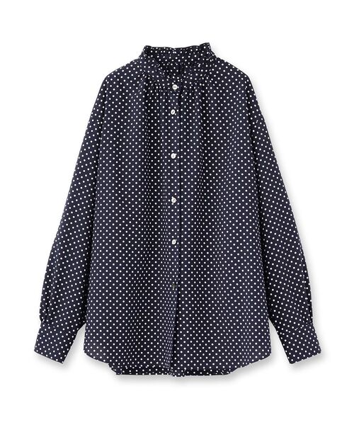 ドレステリア　長袖ブラウス　新品未使用　36(S) DRESSTERIOR（ドレステリア） 長袖ブラウス 36 ネイビー レディース