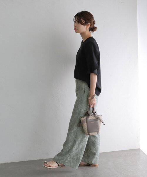 「La TOTALITE」 半袖ブラウス FREE ブラック レディース_画像3