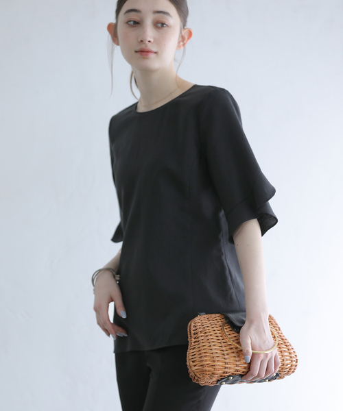 「La TOTALITE」 半袖ブラウス FREE ブラック レディース_画像8