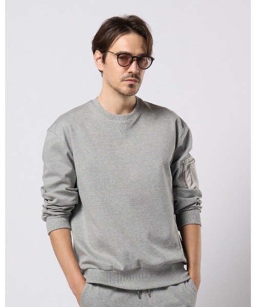 wjk スウェット トレーナー ブラック 袖ポケット wjk トレーナー スウェット utility pocket sweatshirt メンズ