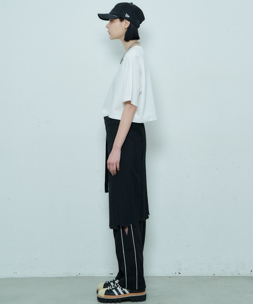 「AIVER」 半袖Tシャツ MEDIUM アッシュグレー レディース_画像3
