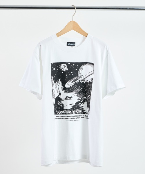 MOOMIN（ムーミン） tシャツ 「 」 プレミアムTシャツ たのしい（飛行