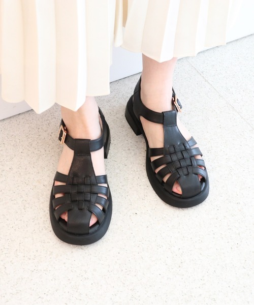 「MODE KAORI」 フラットサンダル 24.5cm アイボリー レディース_画像7