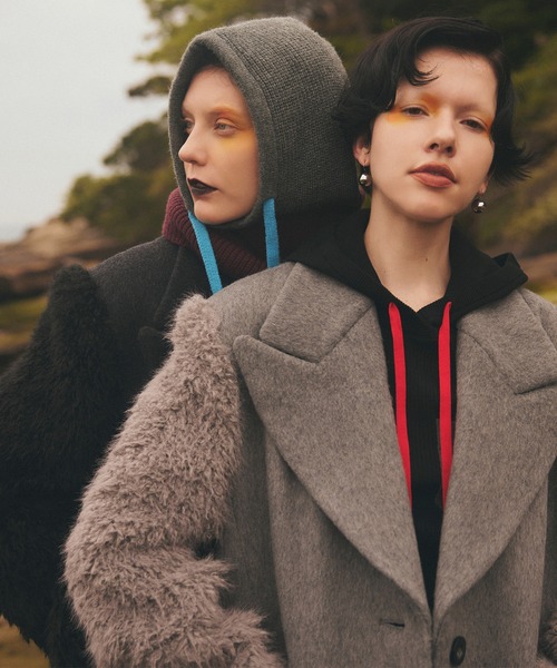 コート アウター SLEEVE FUR BIG SHOULDER CT レディースの画像