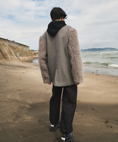 コート アウター SLEEVE FUR BIG SHOULDER CT レディースの画像