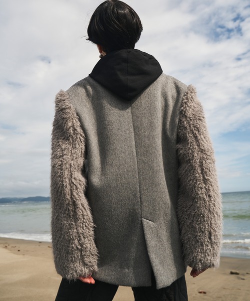 コート アウター SLEEVE FUR BIG SHOULDER CT レディースの画像
