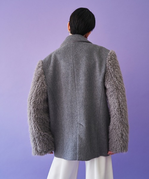 コート アウター SLEEVE FUR BIG SHOULDER CT レディースの画像