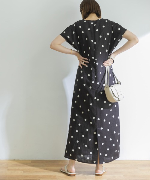 「URBAN RESEARCH」 半袖ワンピース 36 ベージュ レディース_画像3