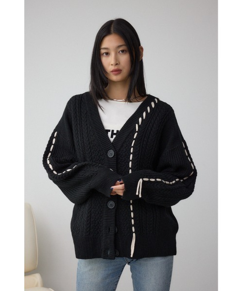 AZUL BY MOUSSY（アズールバイマウジー） カーディガン ステッチ