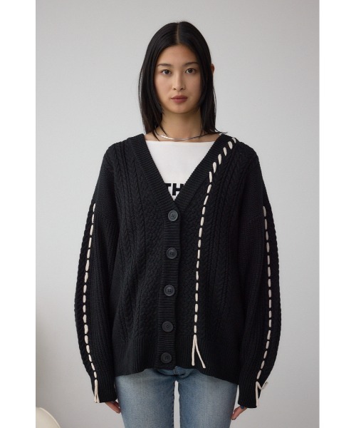 AZUL BY MOUSSY（アズールバイマウジー） カーディガン ステッチ