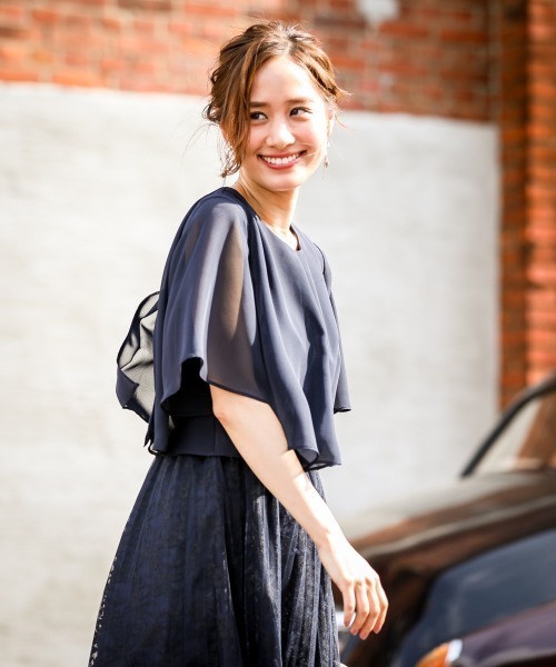 「Jolie et Jolie」 半袖ワンピース 3L グリーン レディース_画像3