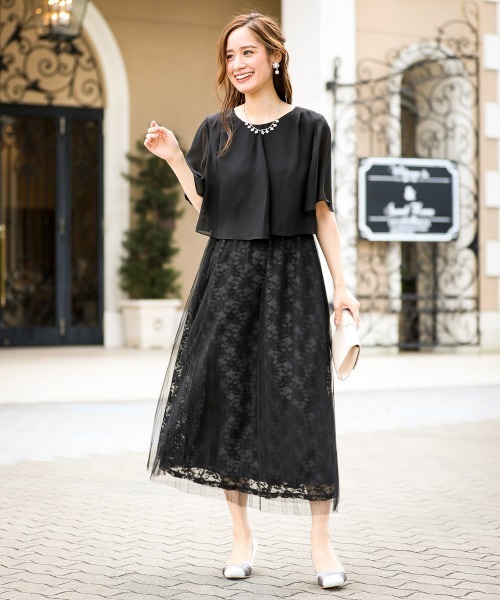 「Jolie et Jolie」 半袖ワンピース 3L グリーン レディース_画像8