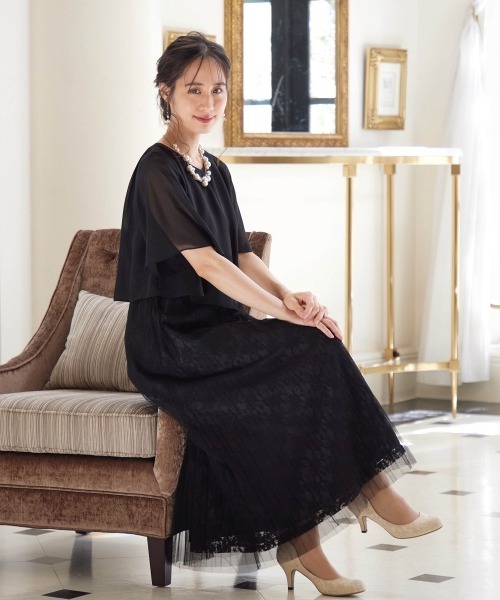 「Jolie et Jolie」 半袖ワンピース 3L グリーン レディース_画像9