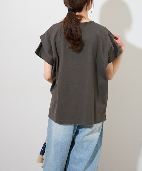 「JOURNAL STANDARD relume」 半袖カットソー FREE チャコールグレー レディース_画像6
