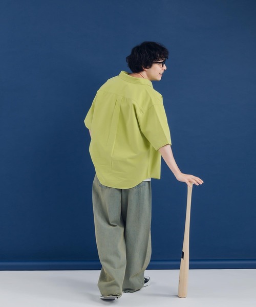 「MUHET」 半袖シャツ MEDIUM イエロー レディース_画像3