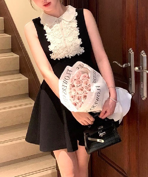 Ritomo De Ricco ドレス スマートカジュアルブラックドレス : ZOZOTOWN